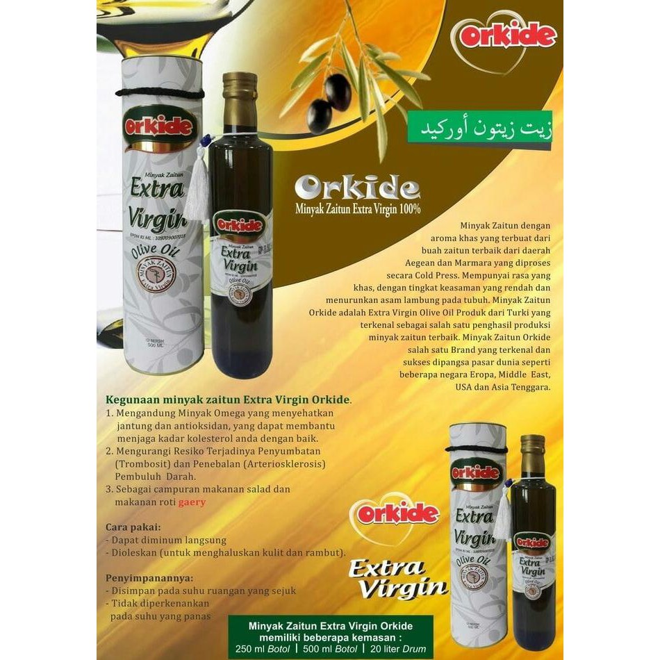 2407G Minyak Zaitun Orkide - Extra Virgin Olive Oil -  500Ml Buy