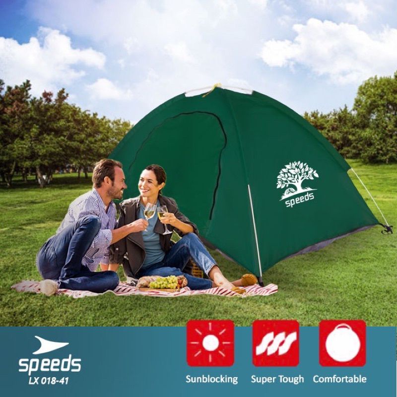 SPEEDS Tenda Camping Tenda Lipat Kapasitas 1-2 Orang Tenda Otomatis Indoor Tenda Gunung 018-41
