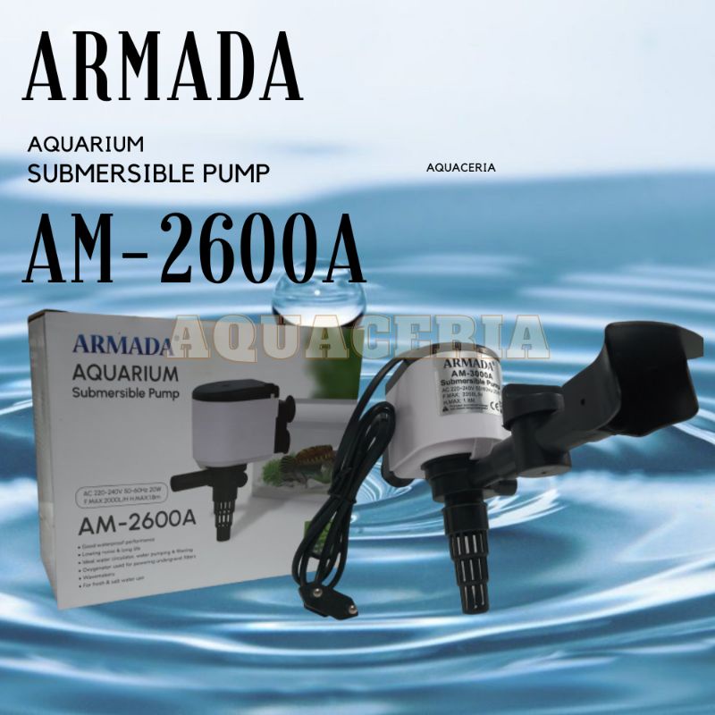 Mesin Pompa Celup Aquarium ARMADA AM 2600 A Powerhead aquarium 80cm - 1,2M