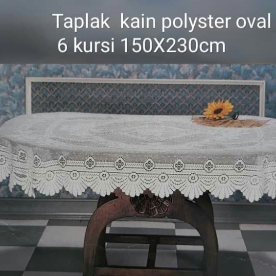 Yuuk Merapat Taplak Meja Makan Oval 6 Kursi