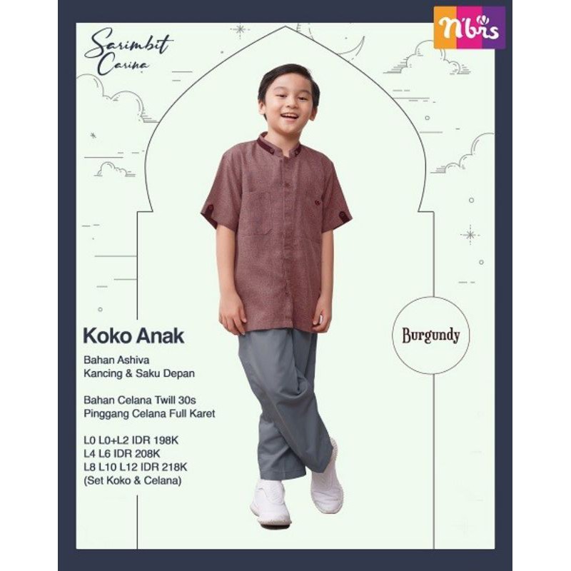 Baju Koko Anak Carina Sarimbit Nibras Promo 2021