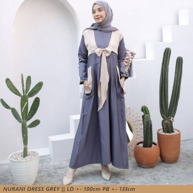NURAINI DRESS//DRESS MUSLIM//GAMIS