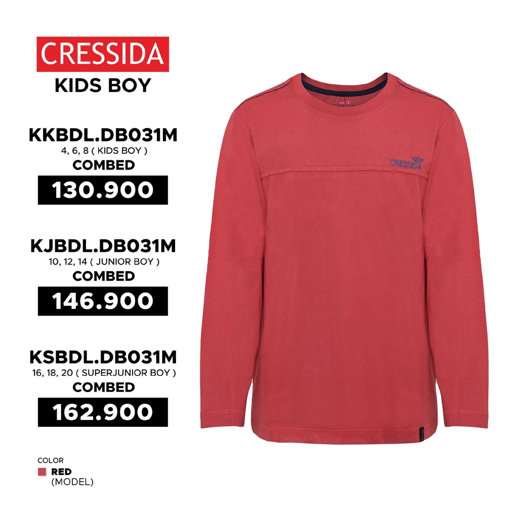 Cressida Kids Boy Baju Kaos Anak Cowok Merah - KKBDL.DB031M KJBDL.DB031M KSBDL.DB031M