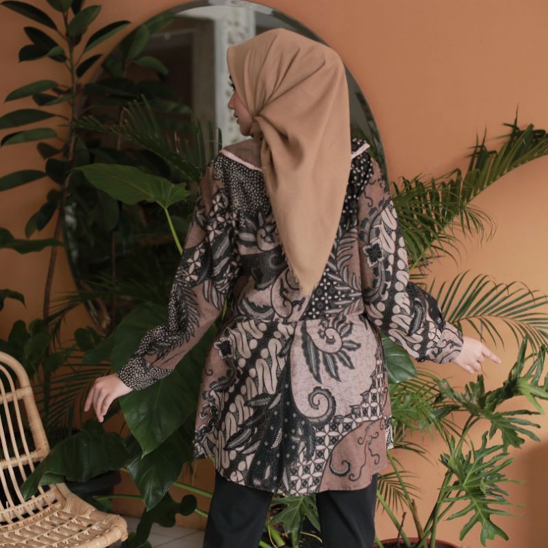 S M L XL XXL 3L 4L 5L Atasan Batik Dolby Dolbi Dobby Doby Tenun Jumbo Tulis Halus BLOUSE MATARAM