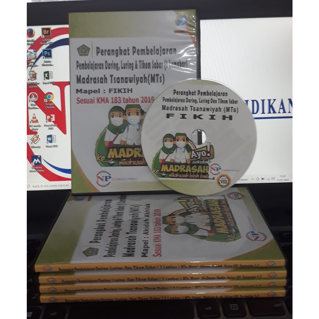 CD RPP 1 LEMBAR DARING, TATAP MUKA &amp;TIKOM SABAR,MTS, MAPEL FIKIH,KELAS 7,8, 9, 2 SEMESTER, SESUAI KMA183TAHUN 2019