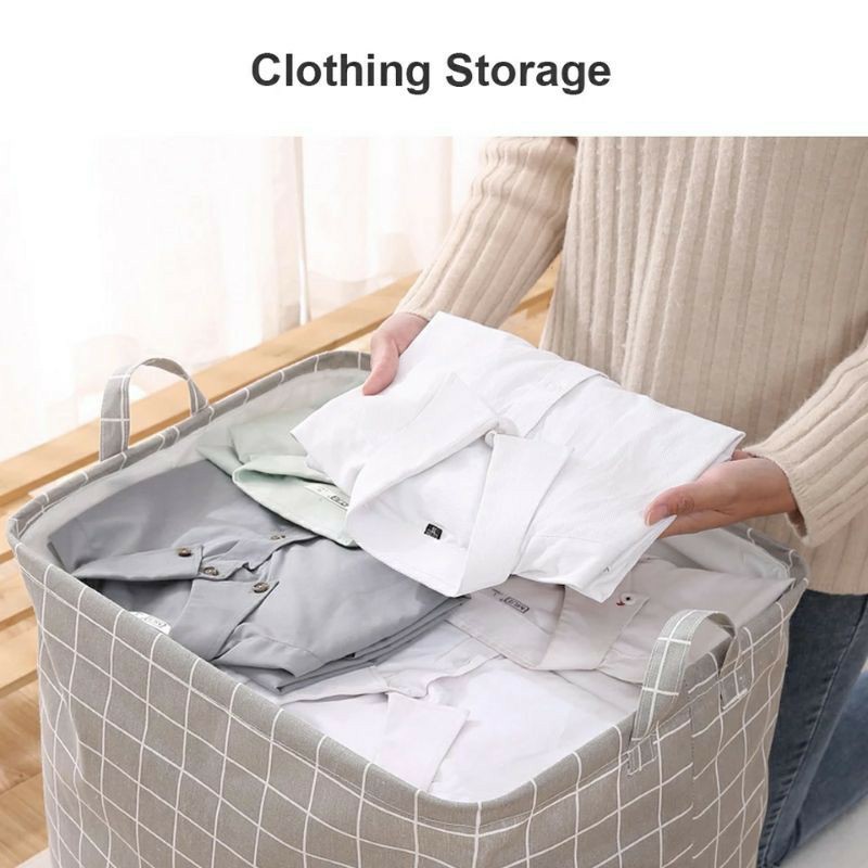 Tempat Penyimpanan Pakaian Selimut Mainan Dengan Kantong Serut / Clothing Storage Basket Jumbo