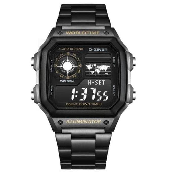 Ready 5 Pilihan Warna Jam Tangan D-ziner 8058 Digital Rantai Original