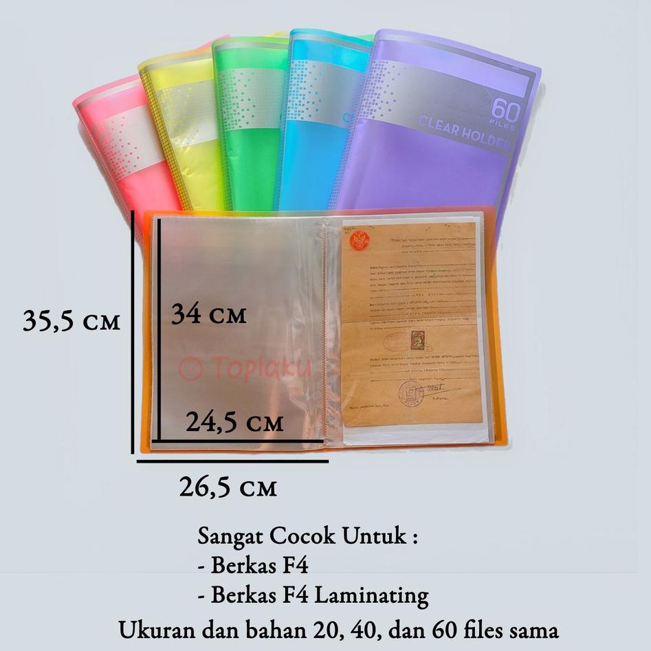 

Hot Sale - TOPLA Clear Holder F4 Map Dokumen Keeper 40 File Document Display Book Plastik Map Berkas Ijazah Document Organizer Tempat Dokumen Penting