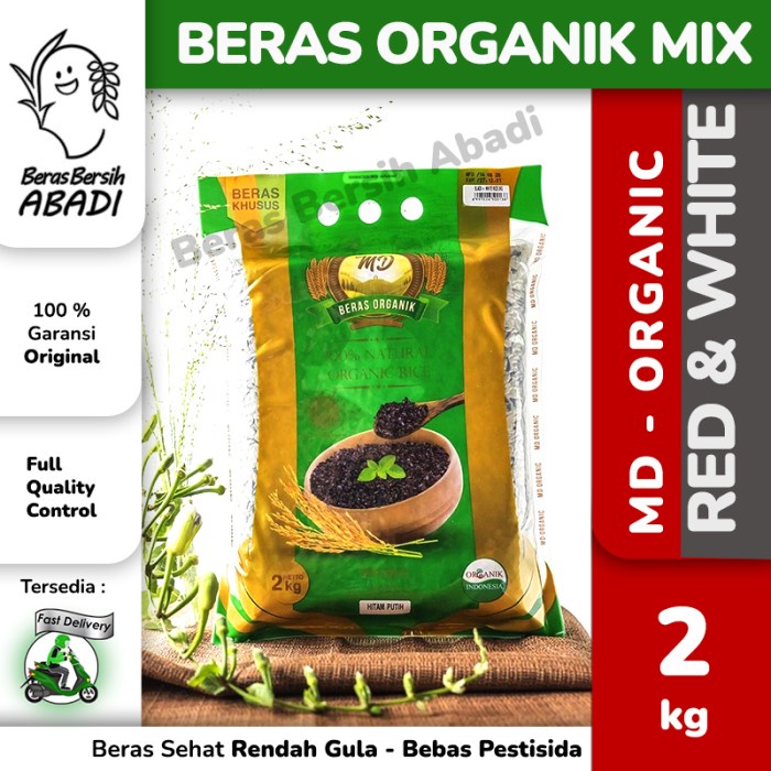 

Beras Organik Mix Putih & Merah 2kg, MD Organic White + Red Rice