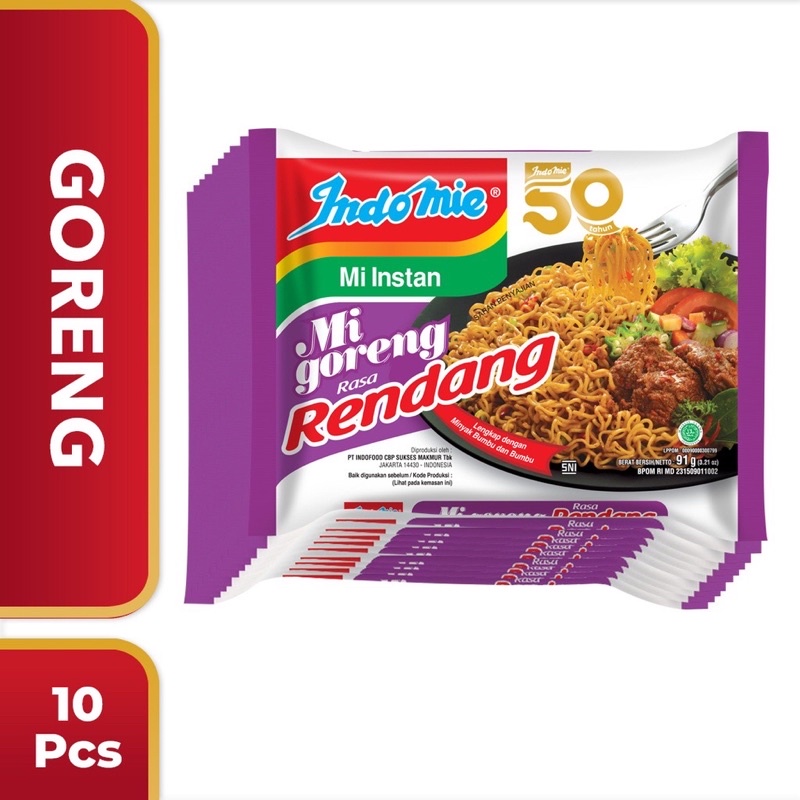 

10 Pcs - Indomie Goreng Rendang