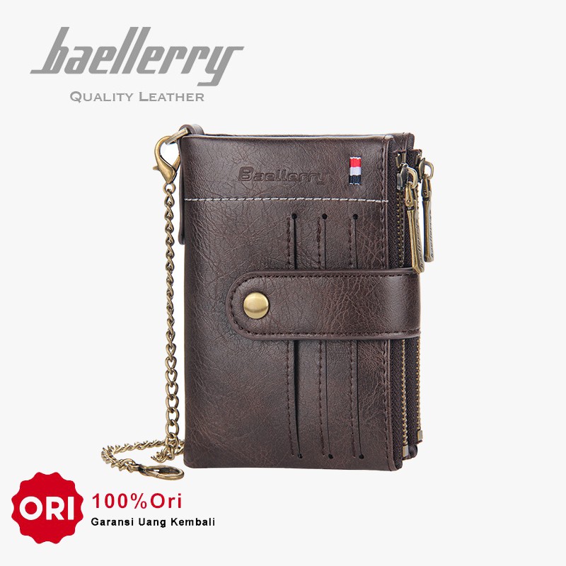 BAELLERRY D3225 Dompet Pria Dompet Pendek Bahan Kulit PU Leather Premium WATCHKITE WKOS