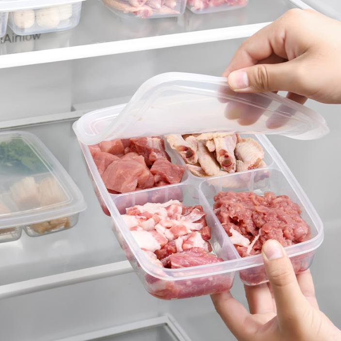 Food Storage Food Prep Kotak Makan 4 Sekat Lunch Box Bersekat Bento Food Storage - HW074