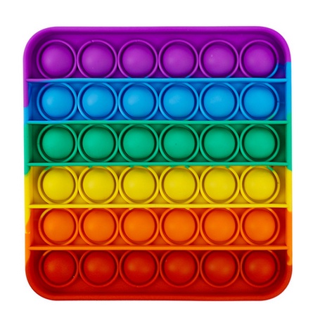 POP IT MURAH RAINBOW UNICORN fidget push Pop Its Fidget Toy Push bubble kids POPIT-SQUARE RAINBOW