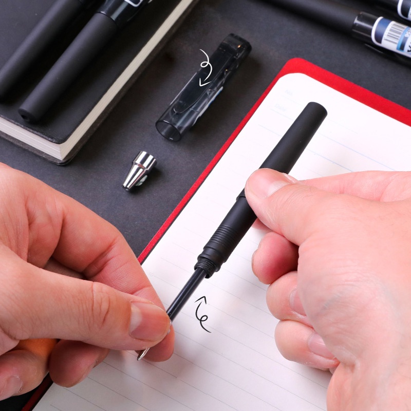 Short Portable Mini Gel Pen 0.5mm Black Ink Signature Pen