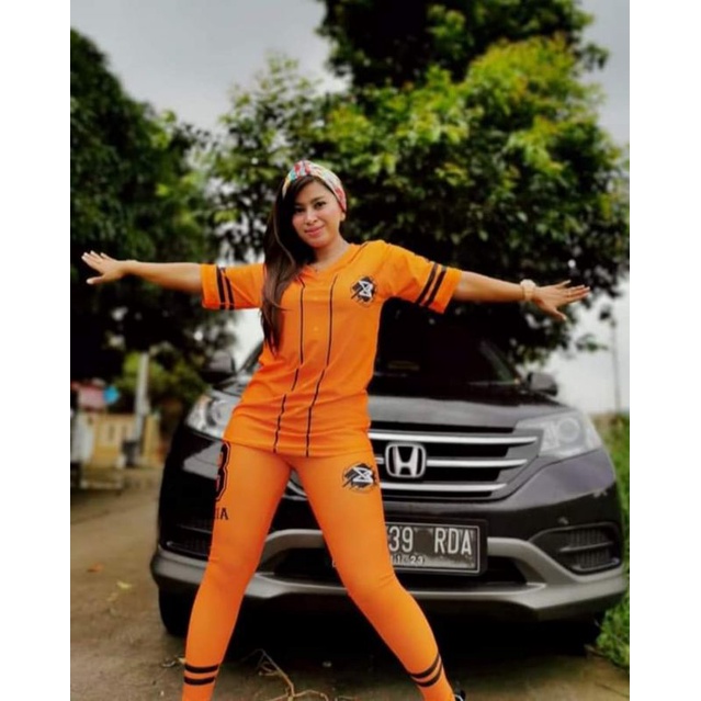 Pakaian Olahraga Wanita SXB SPORT BASEBALL ANCHORITE SHORT SLEEVE AND LEGGING