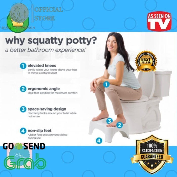 Pijakan Kursi toilet bantu jongkok anti constipation Squatty Potty