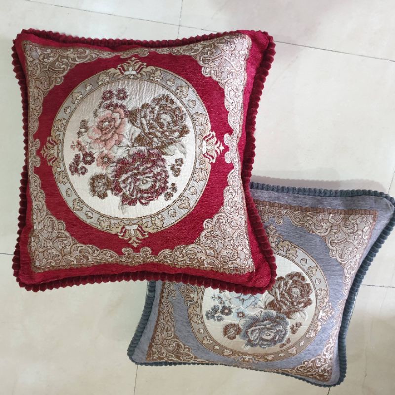 Sarung Bantal Kursi Sofa Cushion Cover Elegan Shabby Chic ukuran 50x50 cm Victorian Vintage