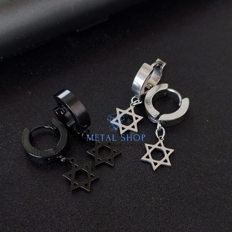 Anting Tusuk Variasi Jurai Salib Anti Karat Titanium