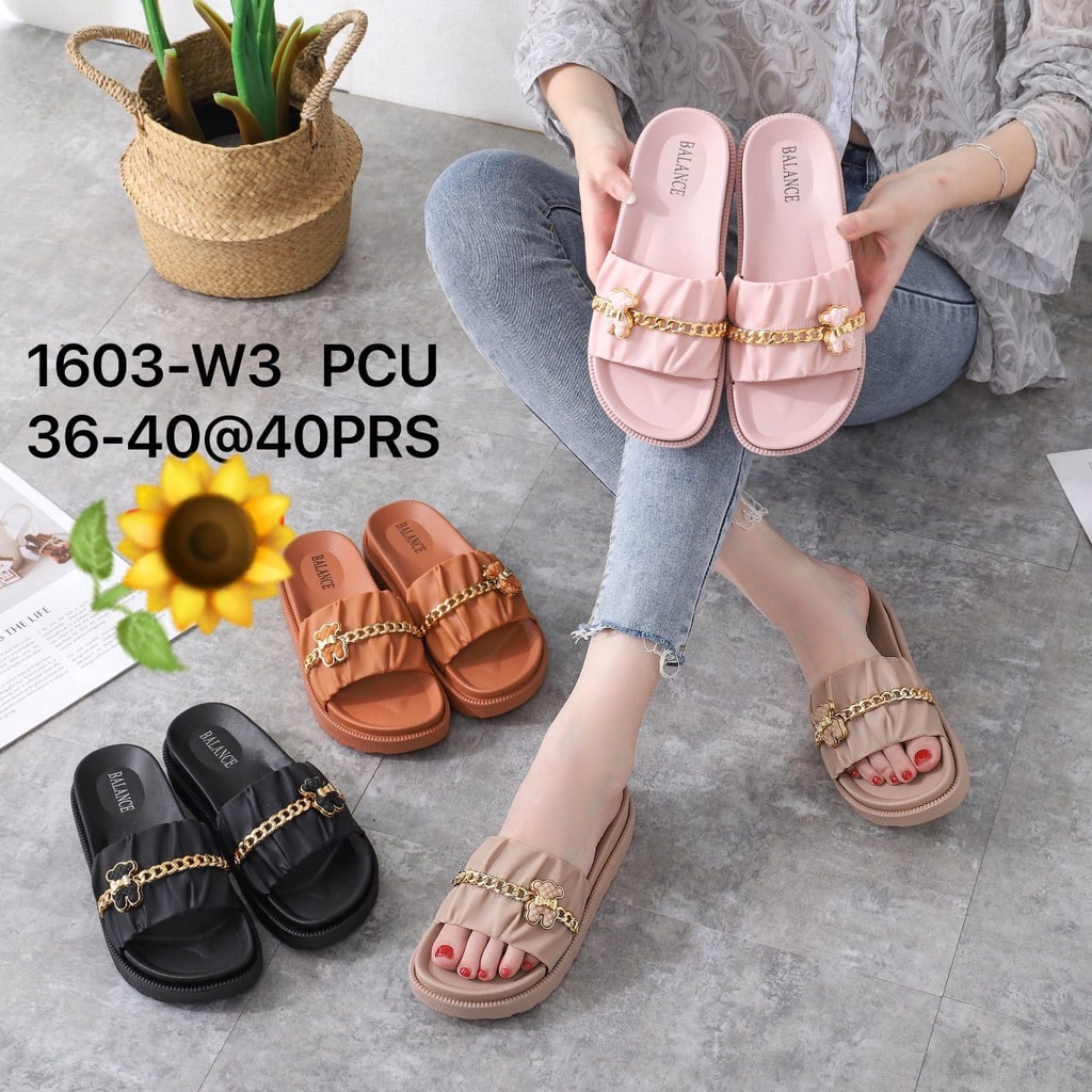Sandal Karet Jelly Wedges Wanita import Model Terbaru Original Kekinian by AGUNG STYLE Balance 1603-W3