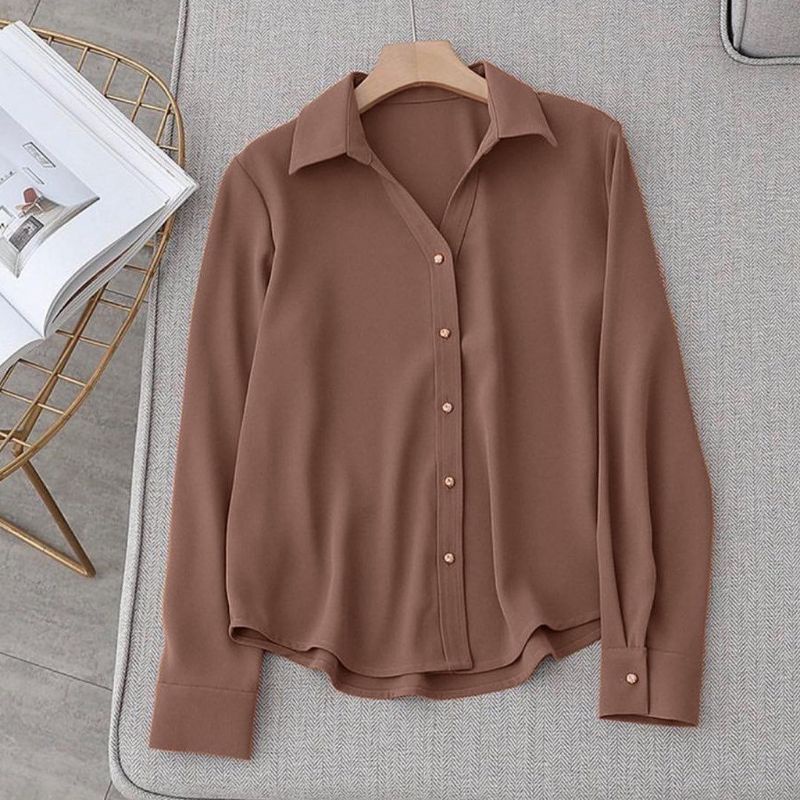 SUMMER SHIRT VOXY LADY BLOUSE / KEMEJA POLOS WANITA KOREAN STYLE