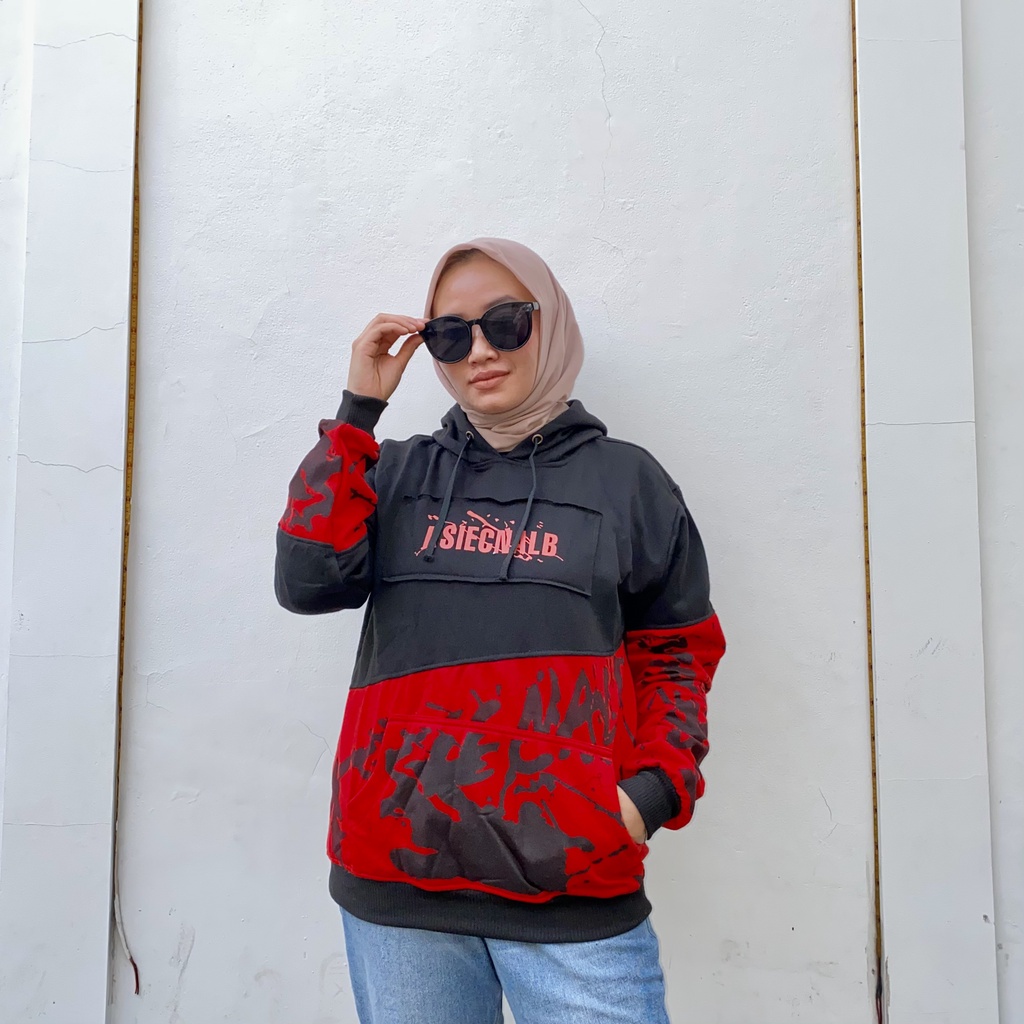 KSIECNABLE HOODIE HITAM-MERAH || HOODIE KEREN || HOODIE KOMBINASI #KSI