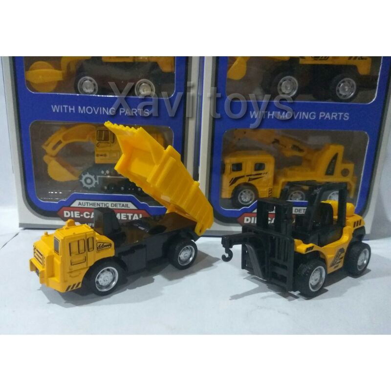 Miniatur KENDARAAN CONTRUKSI FORRKLIP DAN TRUCK BAK