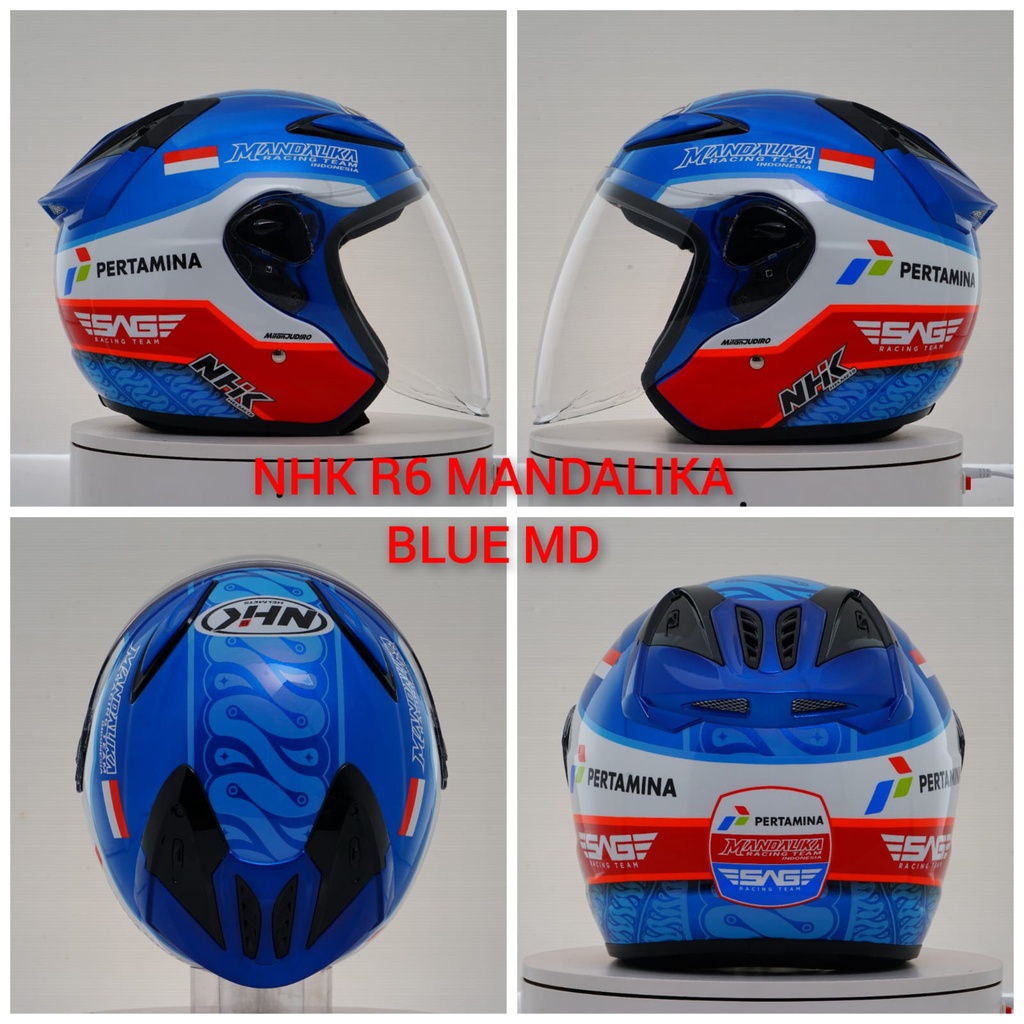 HELM NHK R6 HALF FACE GP EDITION MANDALIKA