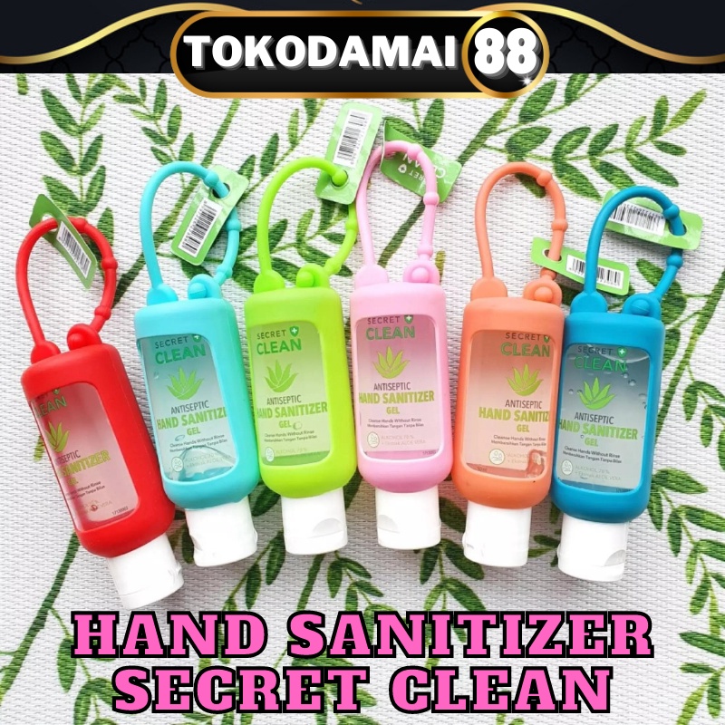 Hand Sanitizer Gel Secret Clean 50 ml free Silicone case murah dan aman