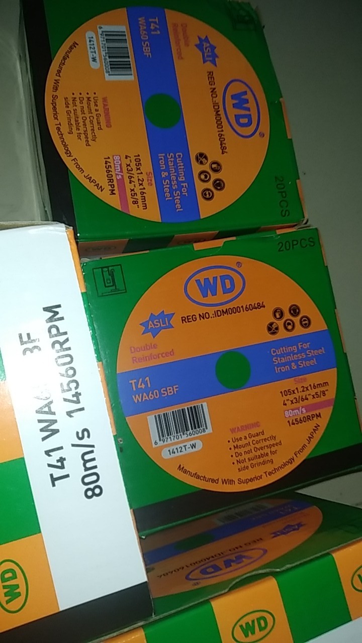 Batu Potong / Batu Gurinda / Mata Gerinda Wd 4 X 1.2 / 4 Inch X 1,2mm 20pcs