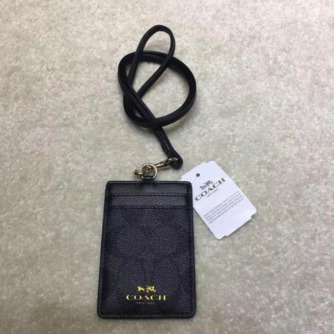 

✨ BISA BAYAR DITEMPAT✨ Name Tag Holder Lanyard Gantungan ID Card Holder Coach - Hitam BERMUTU