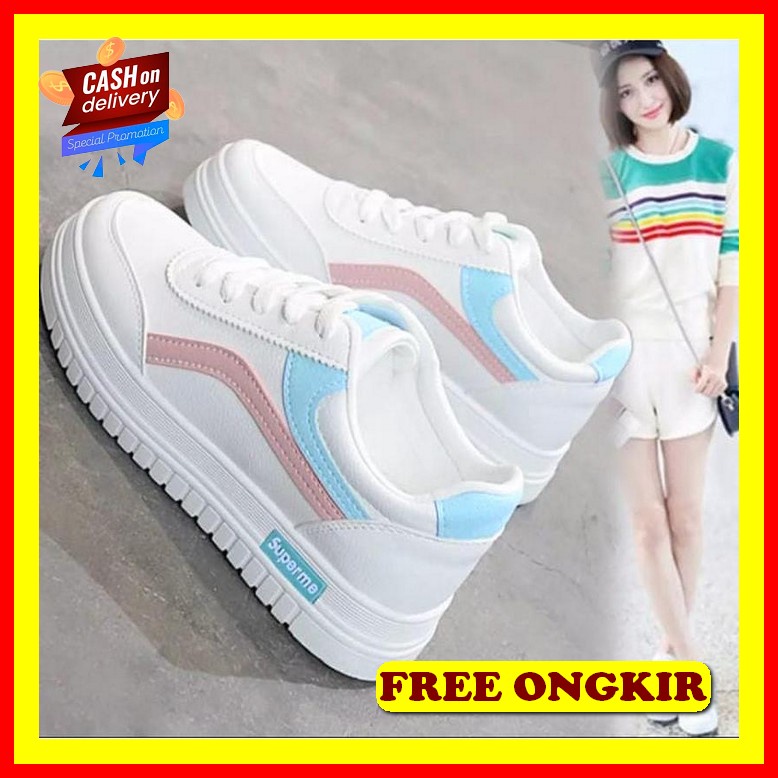 Sepatu Sneakers Wanita Shoes S880 Sepatu Sneaker Cewek Import Ala Korea Elegant Model Casual Santai 