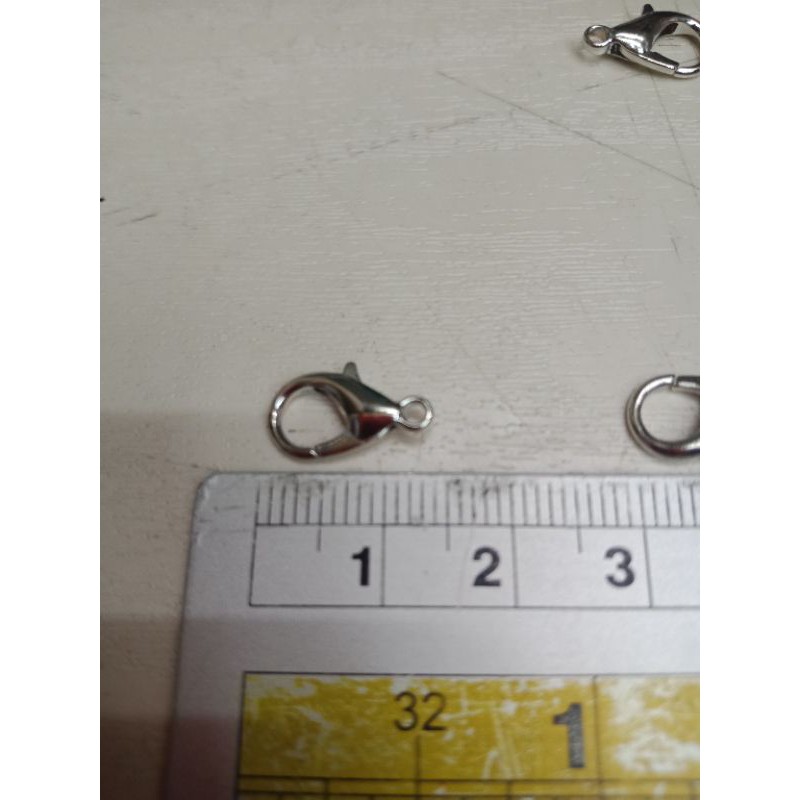 10 buah capit udang silver 14mm / kaitan masker / tali masker / kaitan kalung