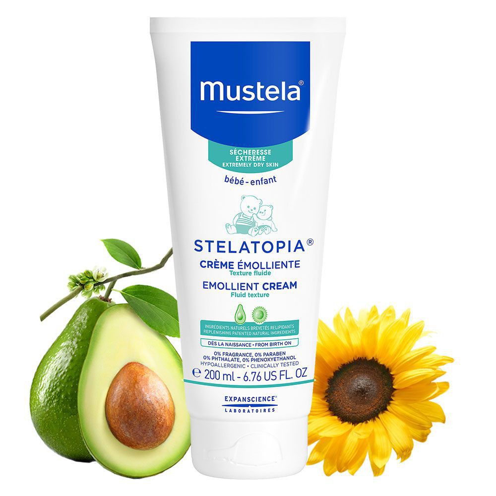 Mustela Stelatopia Emollient Cream / Krim Kulit Bayi - 200 ml