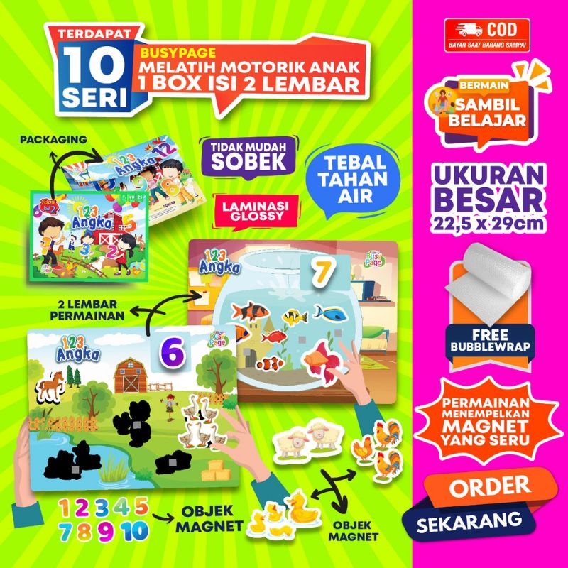 [1 Box Isi 2] KONSEP BUSY PAGE/ ACTIVITY SHEET/ MAINAN EDUKASI ANAK