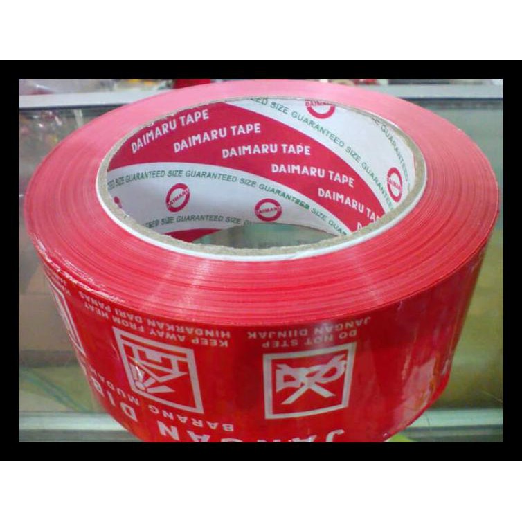 

Lakban Daimaru Jangan Dibanting Fragile Merah Tebal Termurah