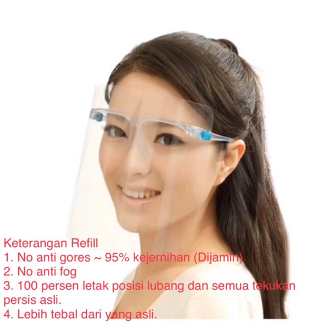 [SUPER SALE!!!] [REFILL Saja] Face Shield Mika Kacamata MINIMUM 10 PCS