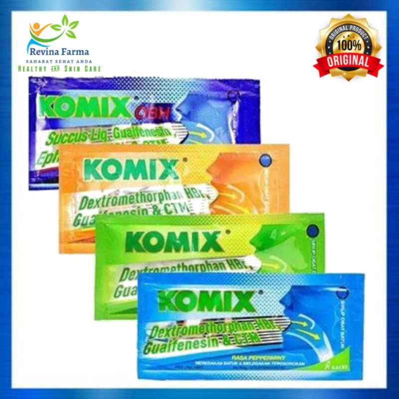 Komix OBH Obat Batuk Hitam, batuk Berdahak, batuk kering, Komix Sachet 100% produk original