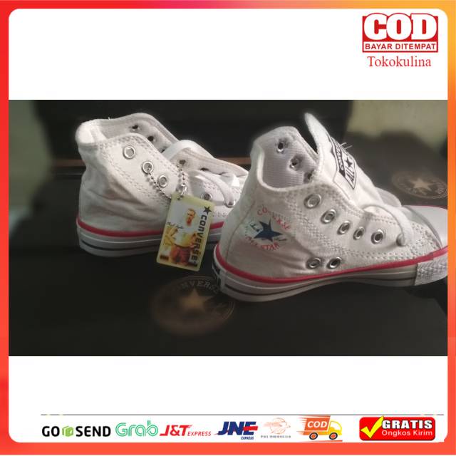 Sepatu Converse Anak Putih Model Tinggi / Sepatu Converse Anak / Sepatu Anak Laki-laki / Sepatu Anak Perempuan / Sepatu Unisex / Sepatu Anak / Sepatu Sekolah Anak / Sneakers Anak