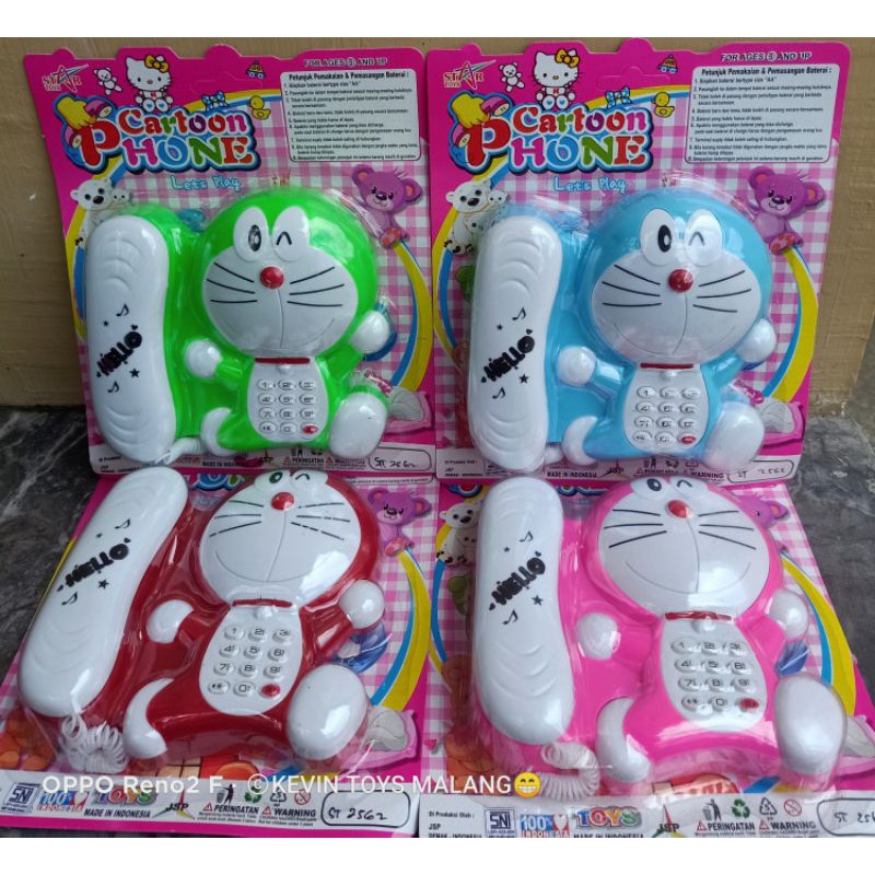 ST 2562 Mainan hp / mainan handphone karakter doraemon / mainan music phone doraemon