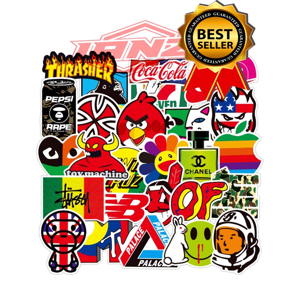 STICKER PACK HYPEBEAST - STIKER AESTHETIC LAPTOP, AKSESORIS HP, ANTI AIR, MOTIF,HELM,TUMBLER