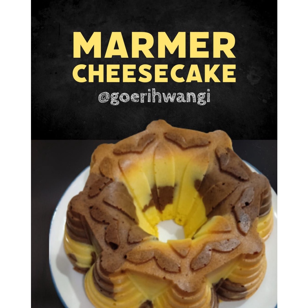 

Marmer Cheesecake Rendah Karbohidrat Bebas Gula / Low Carbs Sugar Free Diameter 18cm Goerih Wangi