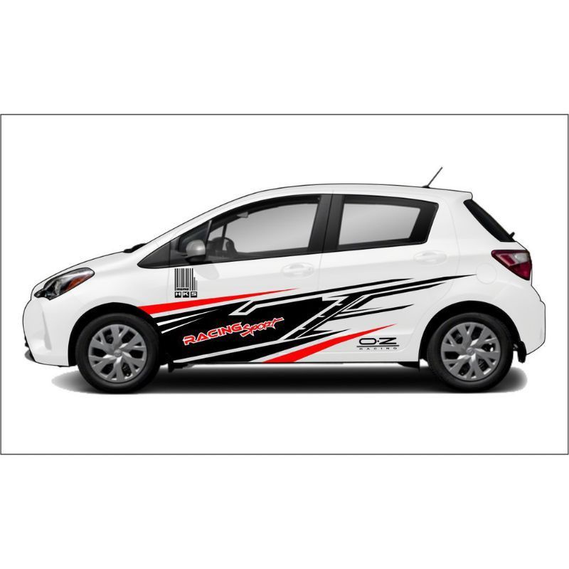 stiker mobil sticker cutting mobil Brio Alya calya stiker racing sport