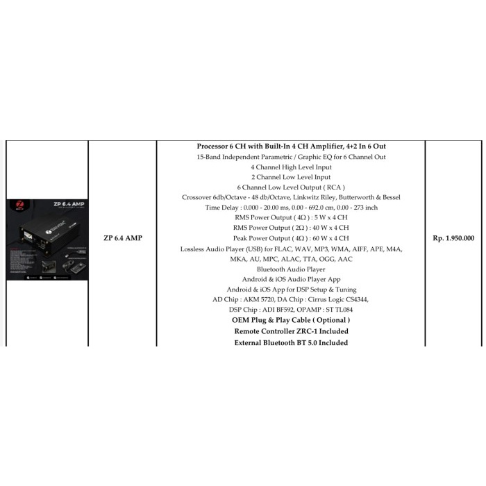 roger rogers roger's RA435.6DSP Processor Dsp Audio Mobil Bagus Murah