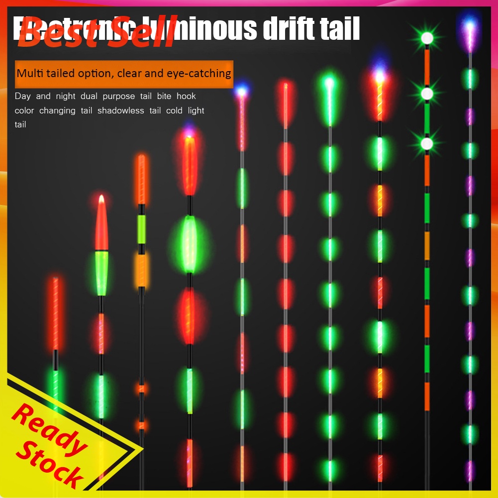 Smart Luminous Float Tail Night Sensor Color Change Electric Fishing Float