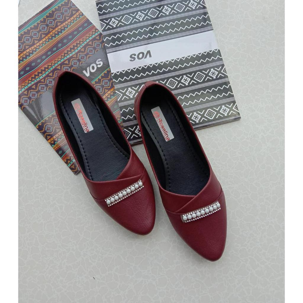 Sepatu Balet KINARA FLATSHOES cantik variasi mutiara elegant - FF05 MUTE 9