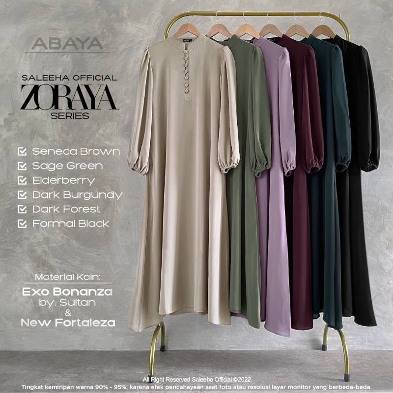 Gamis Zoraya by Saleeha ( Bisa Set dgn Khimar)