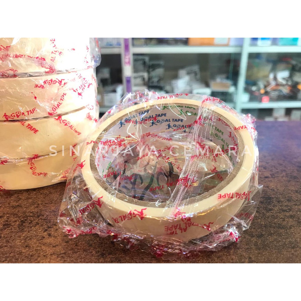 

Lakban Kertas Goal Tape / Masking Tape 1 inch