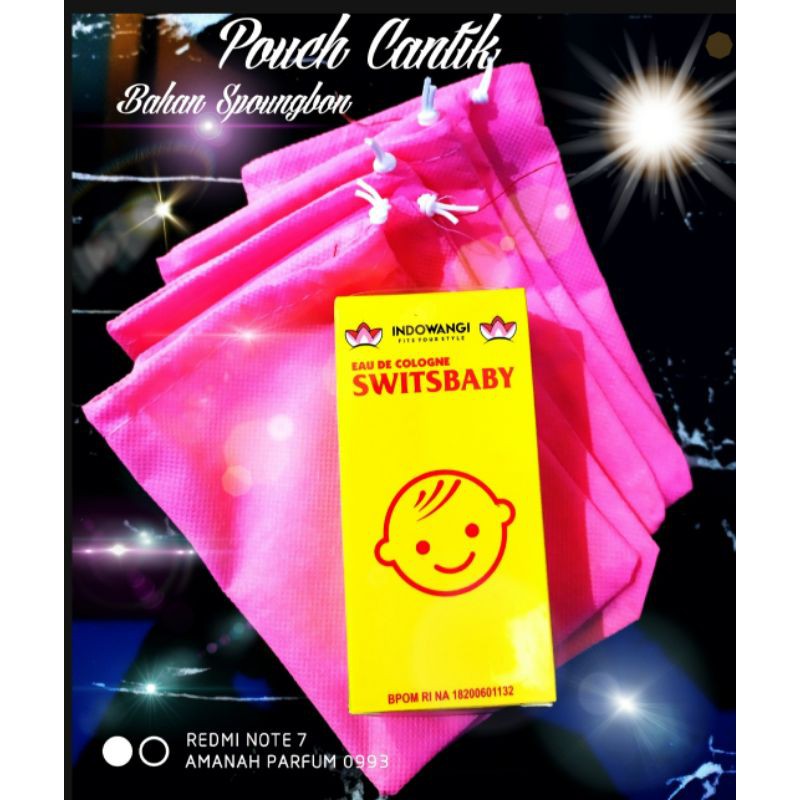 Pouch Cantik ( Kantong Praktis ) Bahan Kain Spoungbon