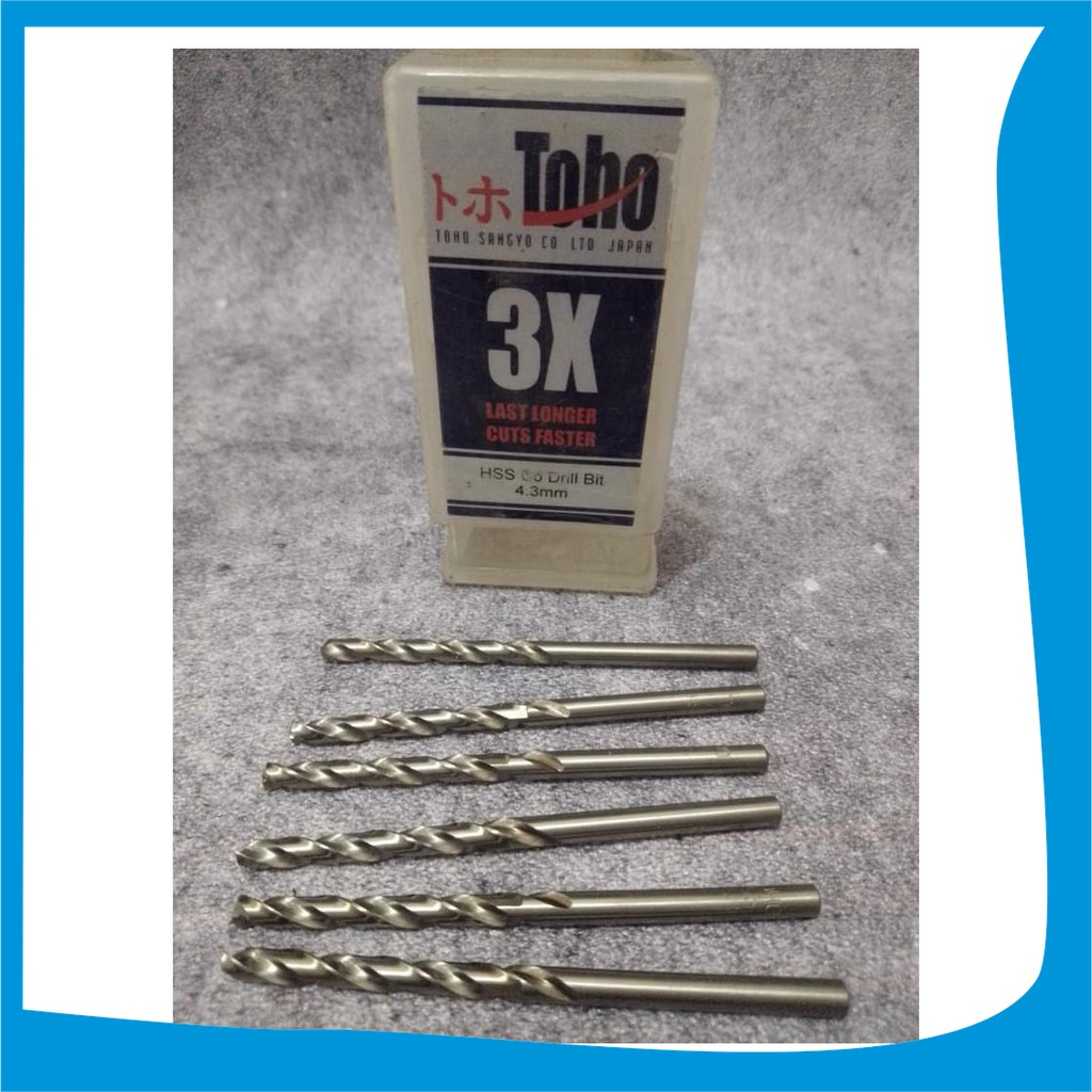 TOHO Mata Bor Besi 4.3 mm TOHO HSS Cobalt Stainless