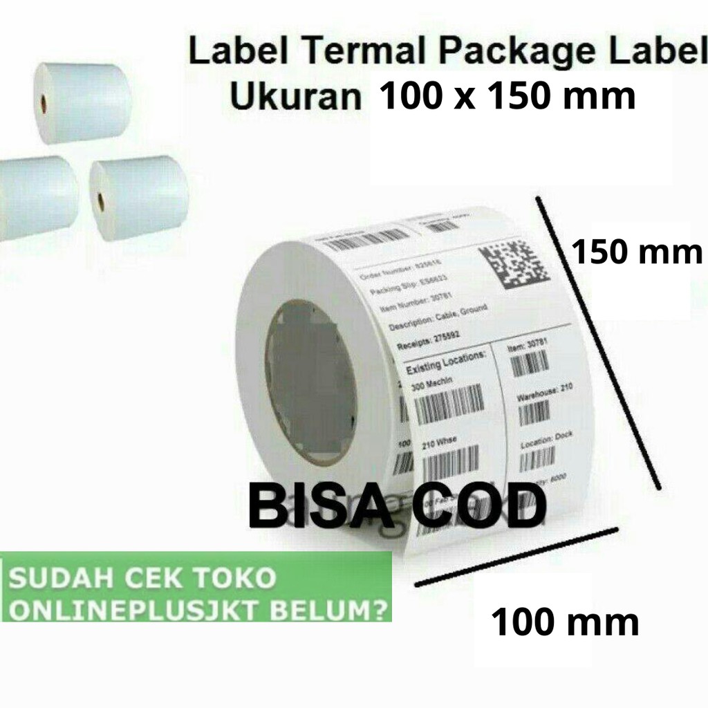 

TERMURAH Label Printer Barcode 100 x 150 mm - reffil